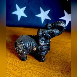 Old clay elephant incense holder